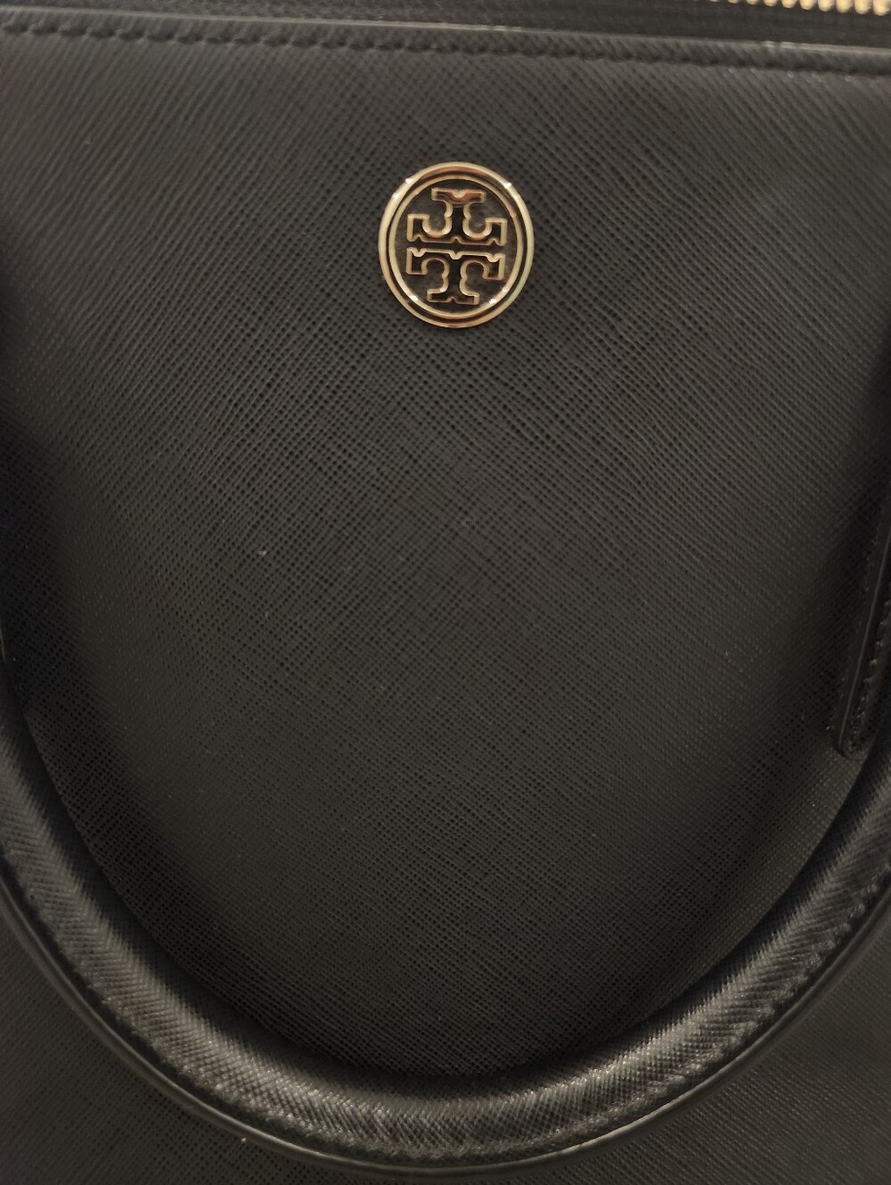 Tory Burch Black Leather Top-Handle Satchel - Picture 12 of 15